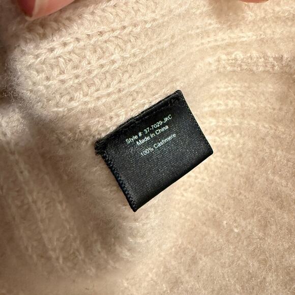 NWT! Jenni Kayne XS Iconic 100% CASHMERE Fisherman Sweater $425 Oatmeal Neutral - Picture 13 of 14